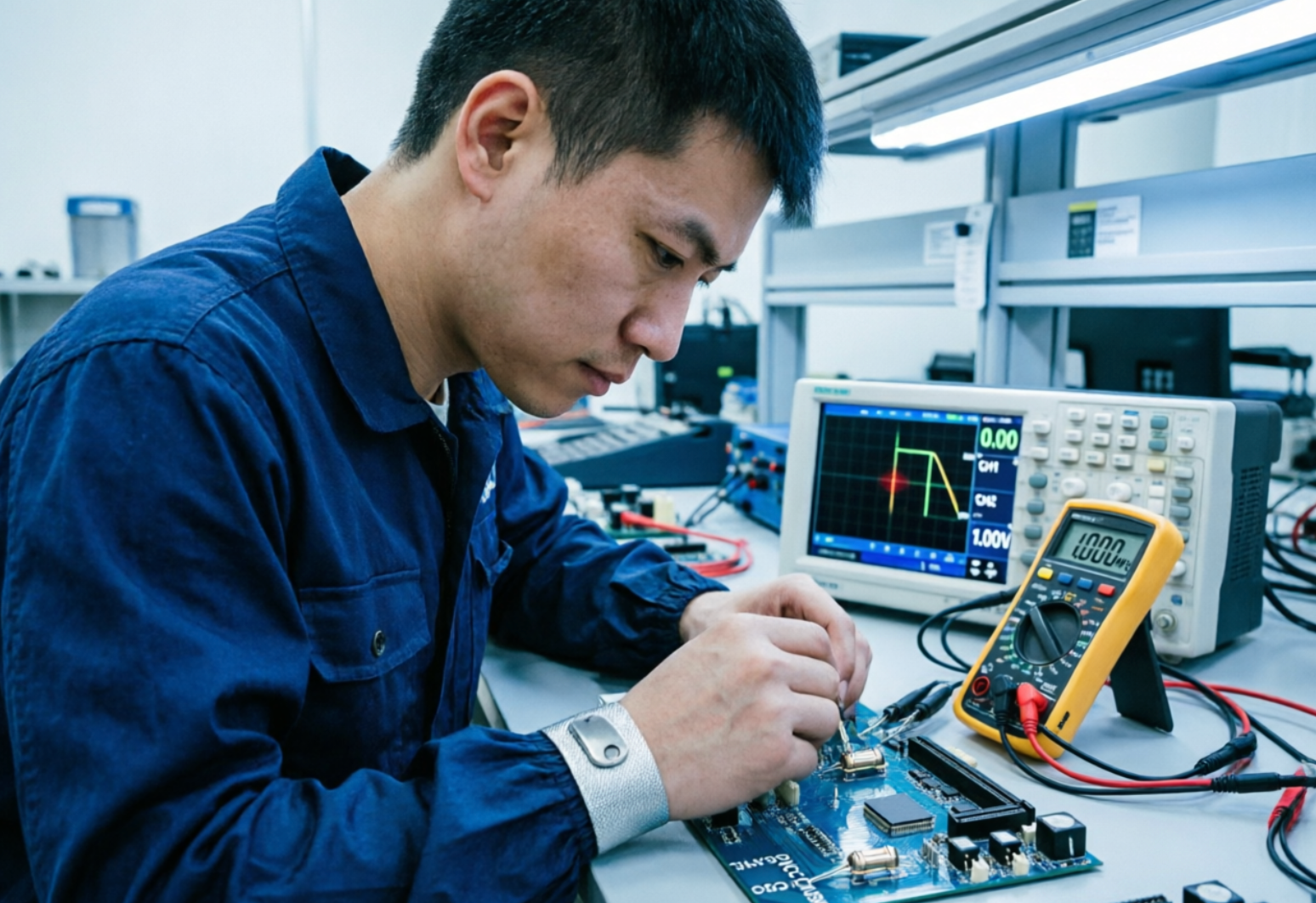 晶振测试实战指南：万用表与示波器排查硬件故障的4个高效技巧