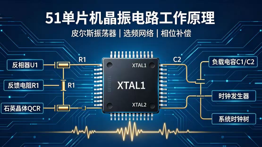 51单片机晶振电路原理详解：皮尔斯振荡器工作方式