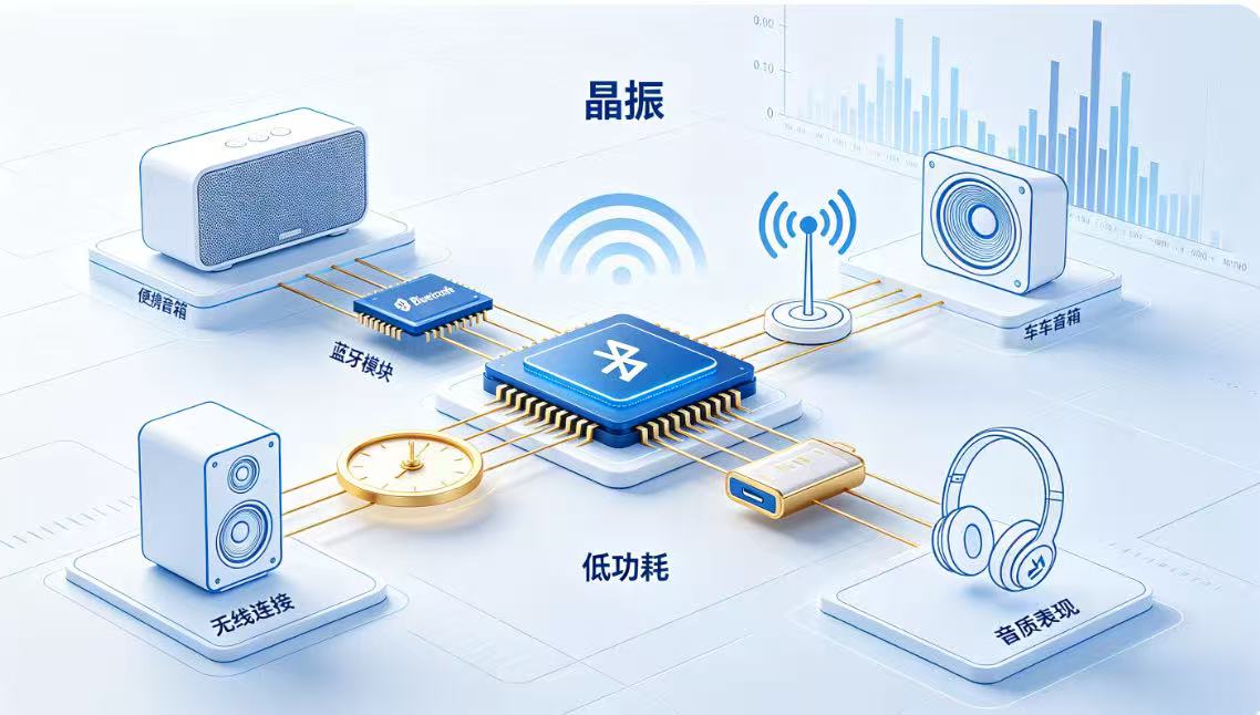 便携式蓝牙音箱晶振选型指南：频率、封装与音质的关系